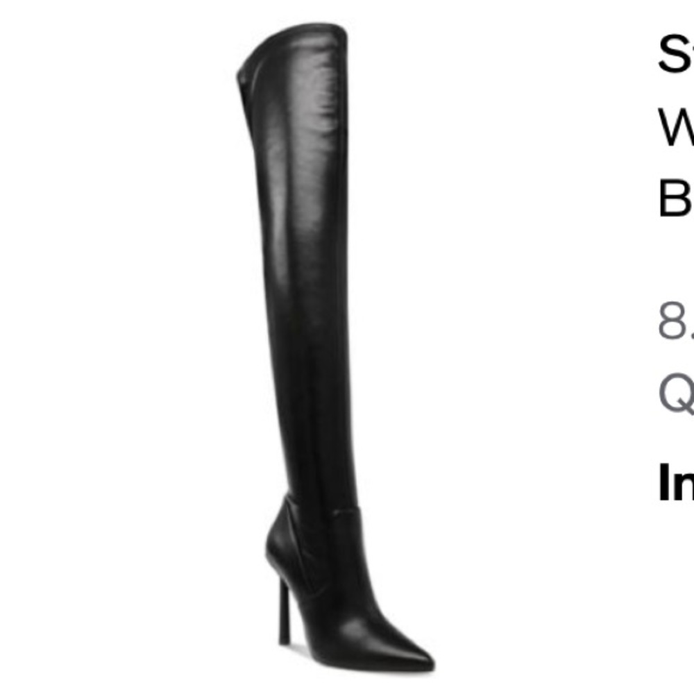 Women's Vivee Thigh-High Dress Boots 8.5 black over the knee high heel boots​